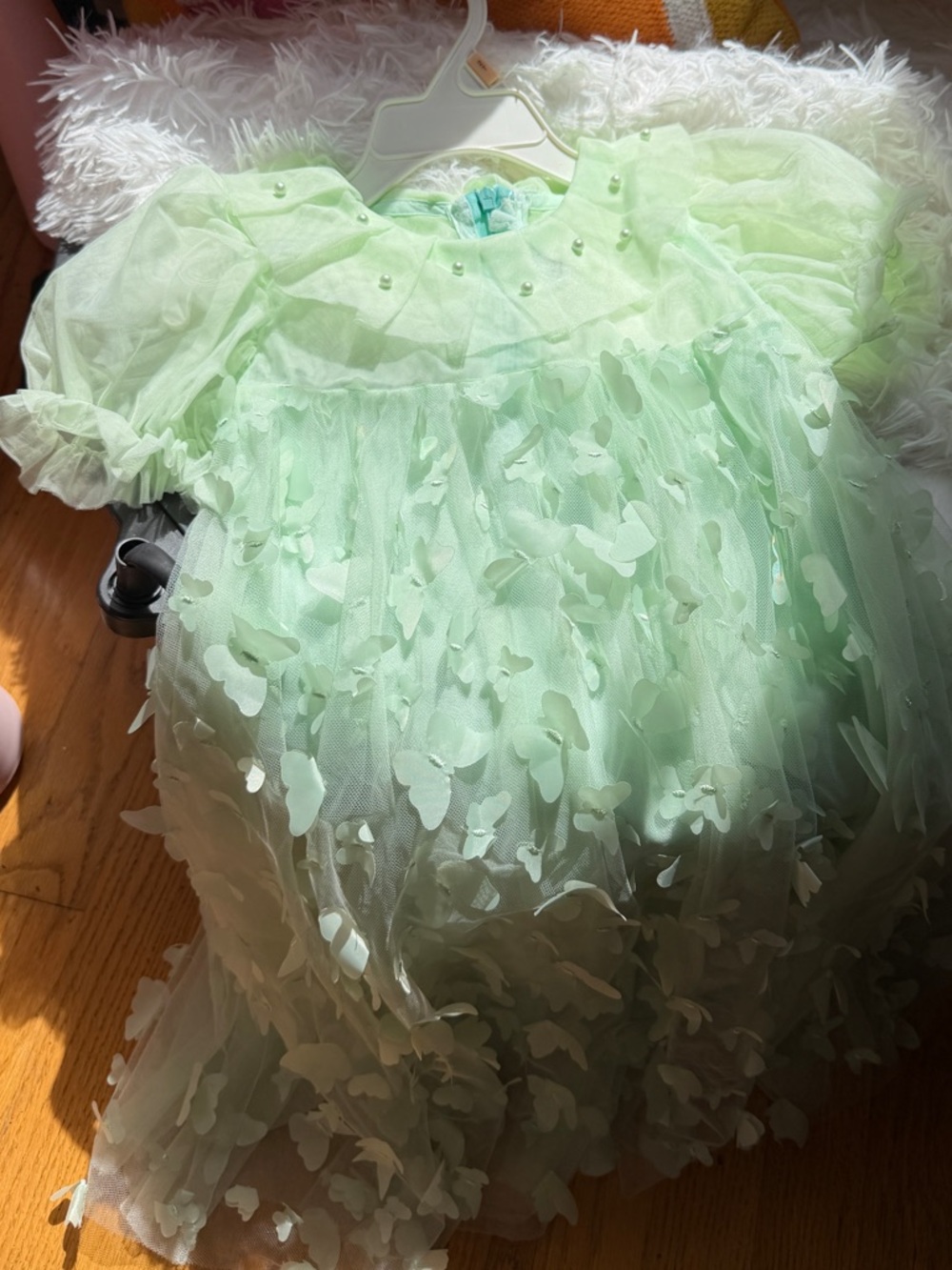 Mint Green Ruffle Tulle Party Dress 6-7T